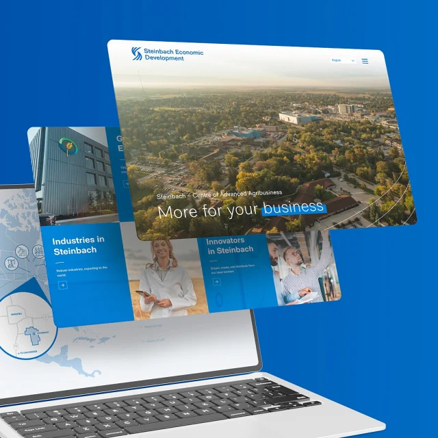 Steinbach is the economic engine of Southeastern Manitoba. 

It’s the hub of a diversified and integrated agribusiness, manufacturing, logistics, and technology ecosystem with a population trading area of over 150,000+.

We worked with Steinbach Economic Development Corp to develop both a brand identity and a web presence to assist site selectors in choosing Steinbach as the location to accelerate their business.

@cityofsteinbach 
@steinbachedc 
@steinbachchamber 

#uxdesigns #websitedesign #websiteinspiration #getonpoint #letsbuildyourbrand