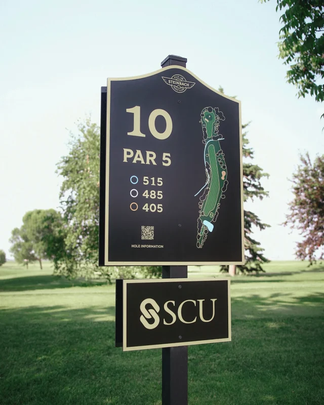 Notice something a little different at the Steinbach Fly-In Golf Club this year?

We enjoyed participating in a number of the local charity golf tournaments, and especially appreciated the new course signage!

Though we may be a little biased—we collaborated with the Fly-In to design, produce, and install these new course signs, complete with sponsor identification.

steinbachflyin 

#wayfindingdesign #golfcourses #golfmanitoba #onpoint #letsbuildyourbrand